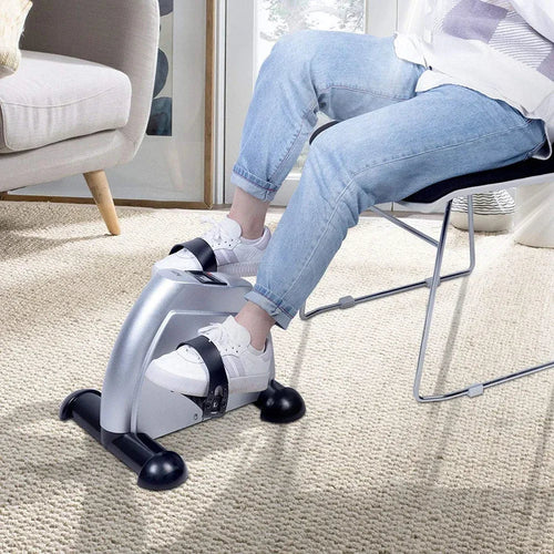 Black Mini Exercise Bike, Himaly under Desk Bike Pedal Exerciser Portable Foot Cycle Arm & Leg Peddler Machine with LCD Screen Displays (Copy)