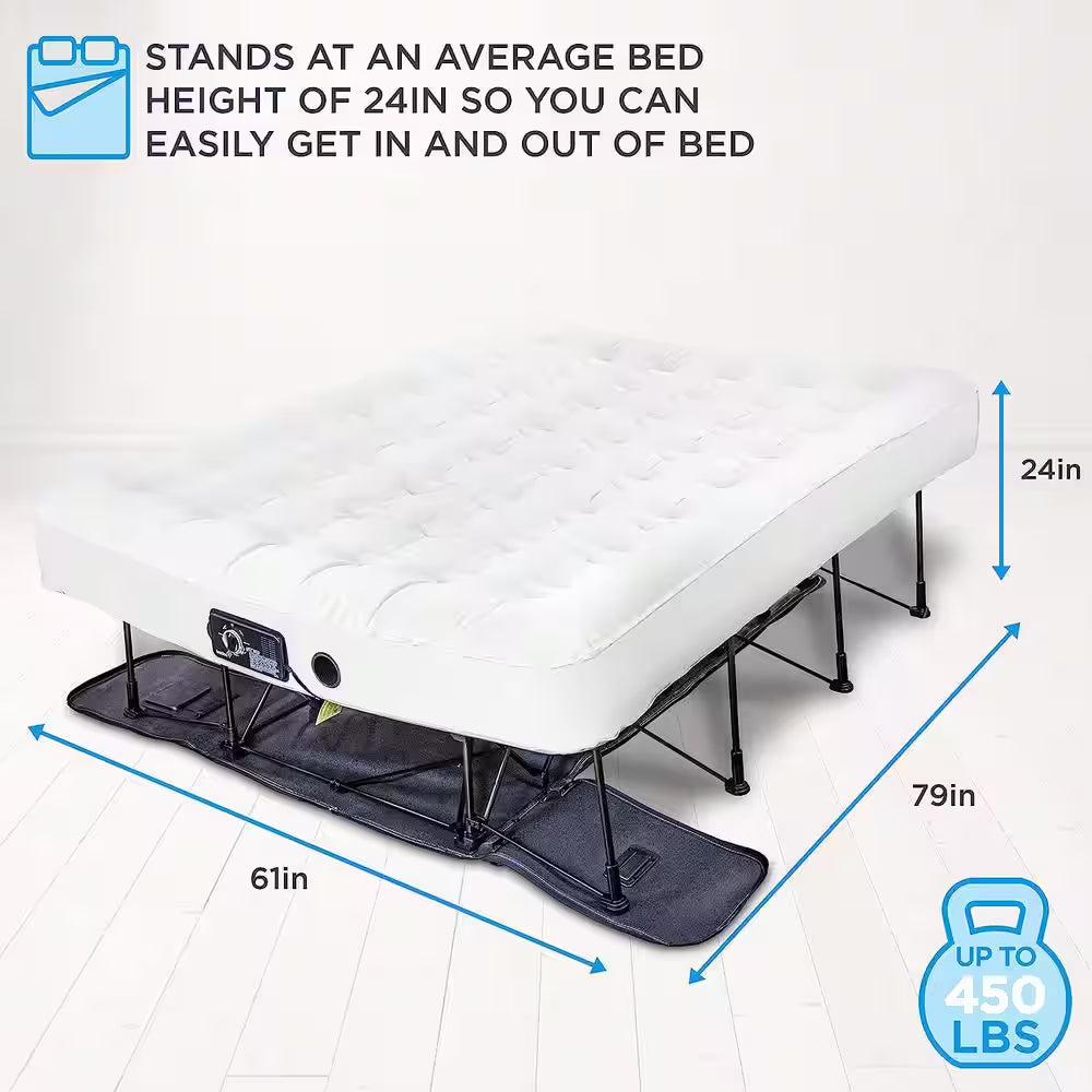 Ez-Bed 7 In. Queen Size Air Mattress with Built in Pump, Easy Inflatable Mattress